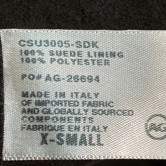 AG Adriano Goldschmied x Alexa Chung The Walker Coat Black Suede Embroidered XS - Picture 12 of 14